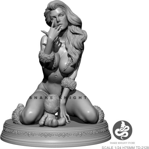 75mm Resin model kits beauty DIY figure self-assembled TD-2128