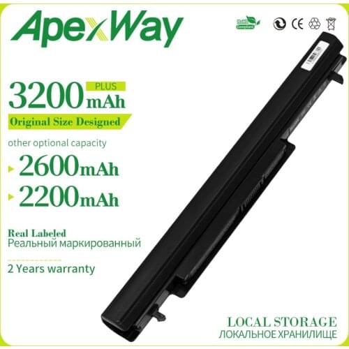 Apexway 4 Cells A41-K56 Laptop Battery for ASUS K46 K46C K46CA K46CM K56 K56CA K56CM S46C S56C R505CA A32-K56 A42-K56