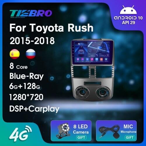 2 DIN Android10.0 Car Radio For Toyota Rush Right Hand Driver 2015 - 2018 Blu-ray IPS GPS Navigation Auto Radio Car Receiver IGO