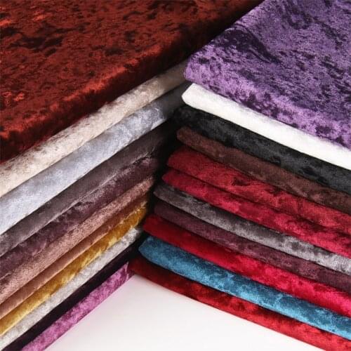 Velvet Fabric Cloth Creased Gorgeous Silky Velour Fabric for Velvet Dress Clothes Luxury Soft Velvet Home Textile Curtain