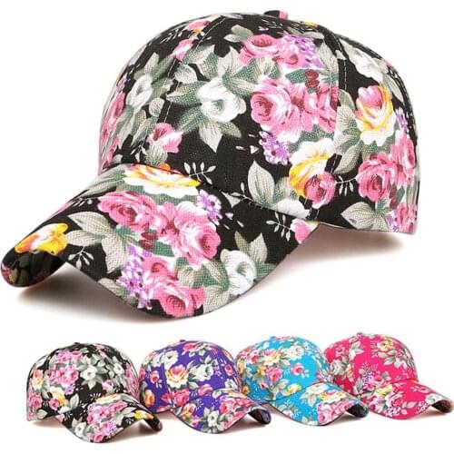 Women Sunscreen Cap Rose Floral Print Baseball Cap Sport Casual Mesh Hat Dustproof Embroidery Caps Unisex Peaked Hat Hip Hop Hat