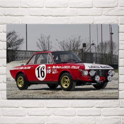 Coupe 1600HF Race Rally Racing Italy Car KD359 living room home wall modern art decor wood frame fabric posters prints