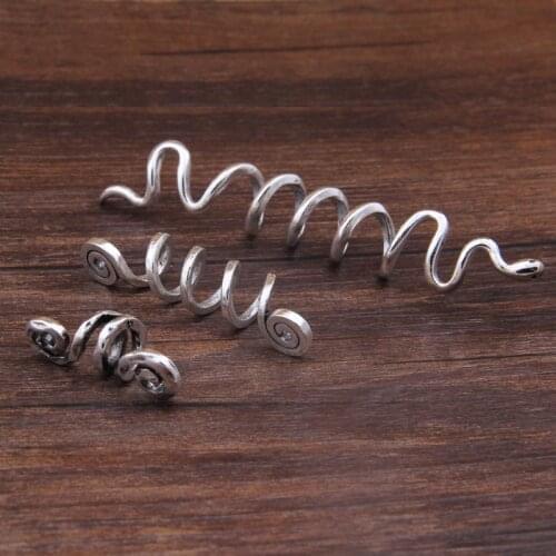 Yage 1pc High Quality Long Viking Spiral Charms hair Beads for Hair Braids