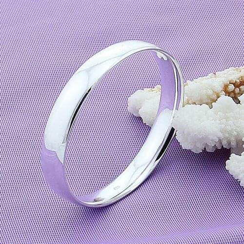 Hot Sale Fashion 925 Sterling Silver 10mm Smooth Solid Bracelet Bangles For Women Men Wedding Engagement Party Jewelry