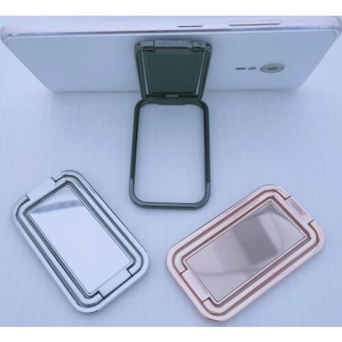 Square Double Magic Ring Phone Holder Stand Metal Phone Holder Foldable Mobile Phone Stand Folding Sticky Desktop Dropshipping