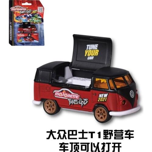 1/64 Majorette Car Model Alloy Toy Volk Swagen Bus T1 Modified Car Series 2021 Selected Car of the Year