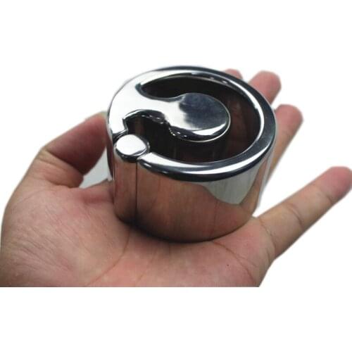 Male Heavy Scrotum Pendant Stainless Steel Ball Stretchers Cock Ring Bondage Kits Locking Penis Pendant Sex Toys for Men BB2-165