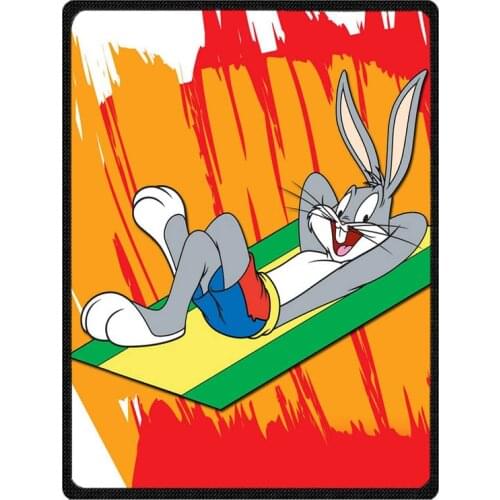 Bugs Bunny Soft Flannel Fleece Kids Travel Blanket Winter Baby Nap Warm Blankets Customized Bedspread