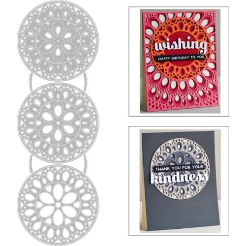 2020 New Round Pattern Embossing Layered Metal Cutting Dies For DIY Cut Paper Making Background Card Album Scrapbooking NO Stamp