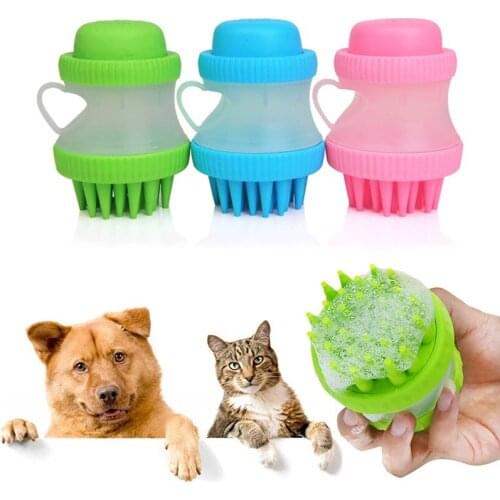 New Creative Sillicone Dog Cat Shower Sprayer Bathtub Brush Soft Pet Bath Massage Brush Comb Pet Grooming Cleaning Tool