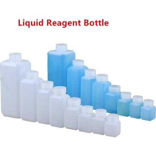 Empty Square Plastic Bottle with Lid for Liquid Oil Reagent Food Grade HDPE Container Leakproof Refillable Bottles