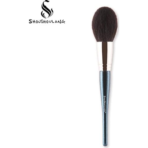 Shoushoulang Professional Handmade Make Up Brush Rounded Large Face Powder Brush Q-1 Soft Saikoho Goat Hair Makeup Brush