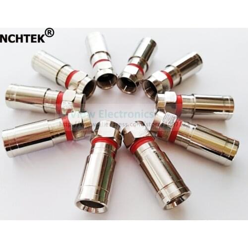 NCHTEK RG6 Weatherproof F Compression Connector RG-6 Compression Connector Adapter/Free Shipping/3PCS