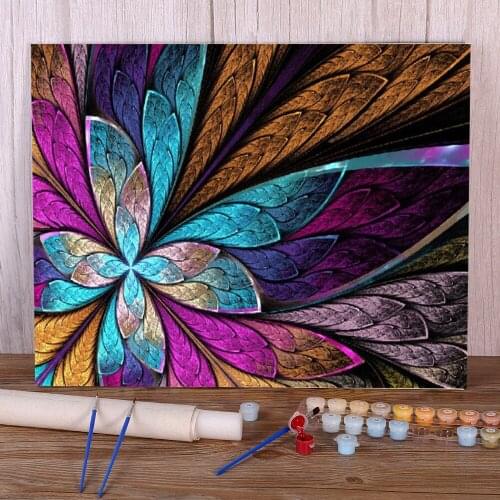 Animal Butterfly Flower DIY Painting By Numbers Set Acrylic Paints 40*50 Boards By Numbers Decorative Paintings For Wholesale