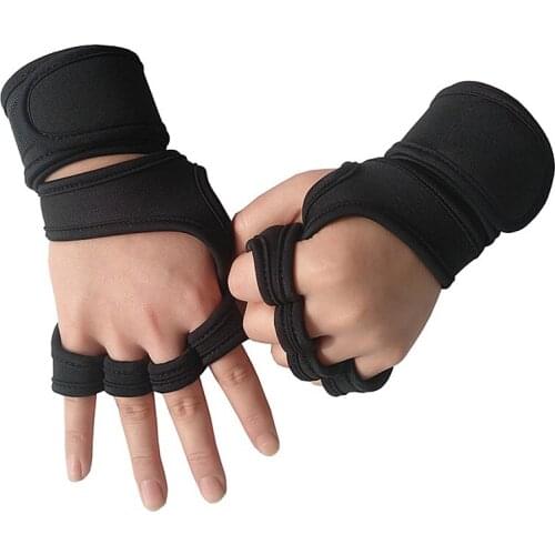 1 Pair Soft Breathable Adjustable Half Finger Glove Support Protector Sport Universal Wrist Palm Thumb Brace Guard Wrap