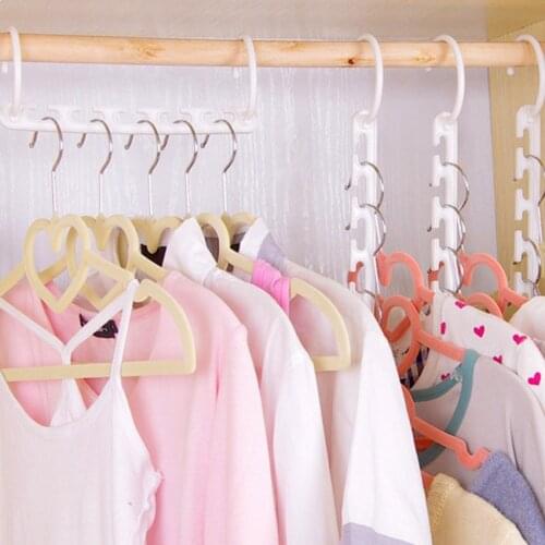 1pcs 3D Space Saving Hanger Magic Clothes Hanger with Hook Closet Organizer Home Tool