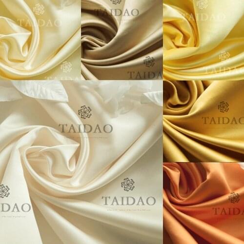 150x100cm Satin thick fabric yarn curtain diy fabric satins yellow series high density lint-free, wear-resistant 280g/m
