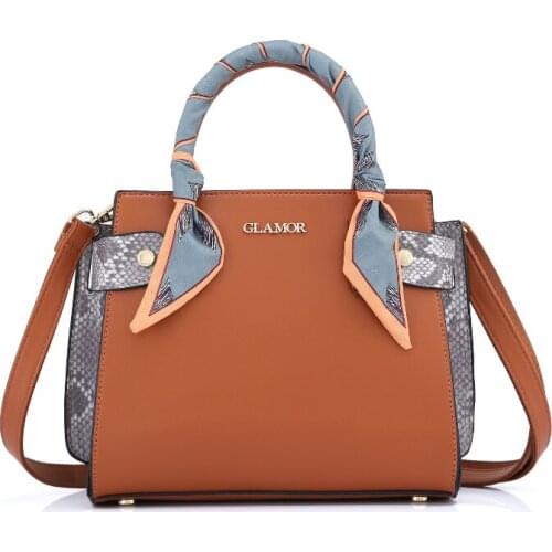 2021 fashion womens bag fashion snake print silk scarf Japan and South Korea messenger bag handbag Polyester Versatile