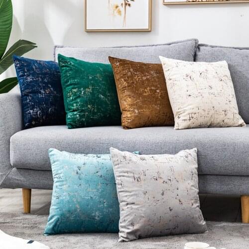 45x45CM Color Velvet Pillow Case Country Style Home Decoration Cushion Cover Car Pillow Case Home Living Room Decoration