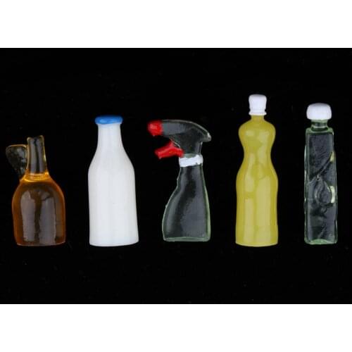 5pcs 1/12 1/6 Dollhouse Accessories Kitchen Mini Cleaning Set Doll House Decoration