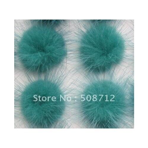 Free shipping!!!! mink fur ball embellishment sew trim for DIY craft hair accessory 30mm grass green