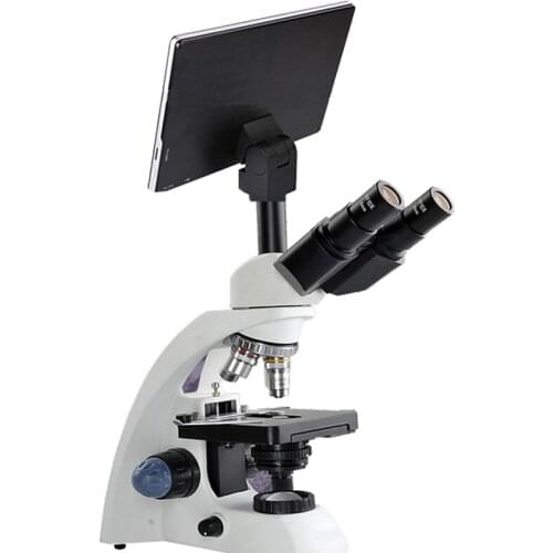 Biological microscope Monocular student education laboratory LED light phone holder electronic eyepiece