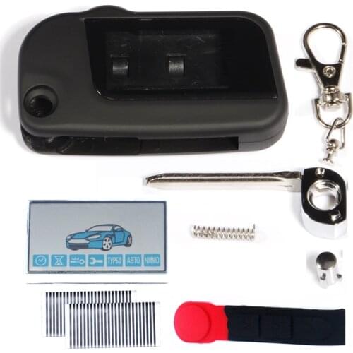 Uncut case for A93 Uncut case with LCD display for Starline A93 A63 A39 uncut blade fob case cover A93 folding car flip remote