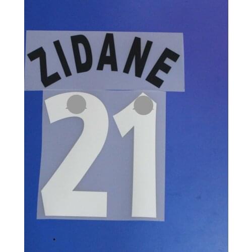 Super A 1997 1998 Juven home away DEL PIERO ZIDANE INZAGHI soccer jersey number font print, Hot stamping patches