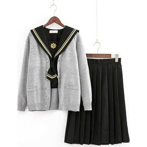 Girl JK Uniform Japanese Sailor Suit Long Short Sleeve Student School Uniform