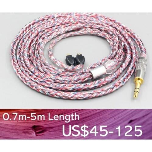 LN007562 16 Core Silver OCC OFC Mixed Braided Cable For AUDEZE iSINE 10 20 LX LCDi3 LCDi4 Earphone