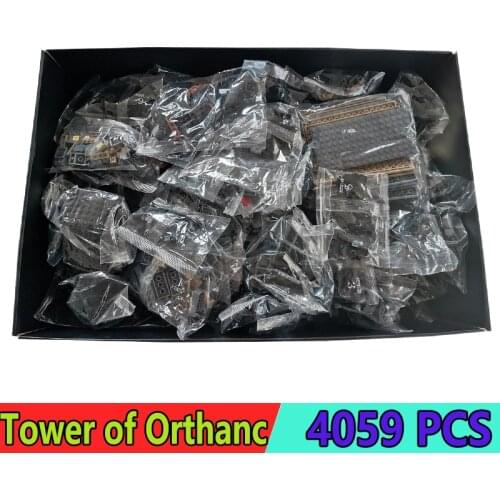 In Stock Big Movie Series Building Blocks Tower of Orthanc 76CM 10237 4059Pcs Bricks Sets Toys Gifts