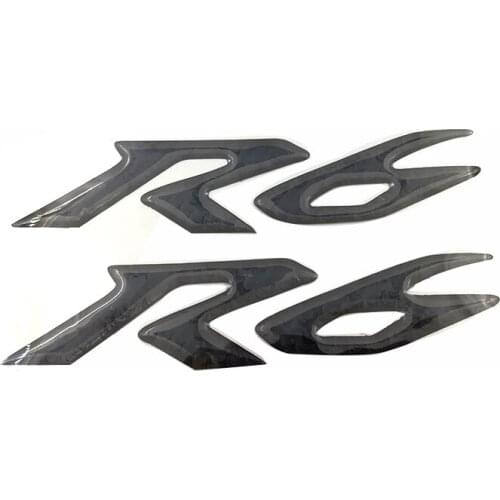 Motorcycle for YAMAHA High quality carbon fiber emblem sticker decals 3D raise R6 logo So Cool Style