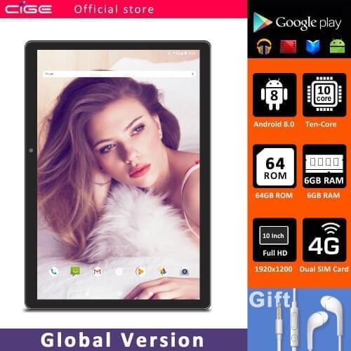 New Android Tablets 4G Network Phone Call Ten Core 10 Inch Tablet PC IPS 1920x1200 6GB RAM 64GB ROM 2.4G 5G Wifi Bluetooth GPS