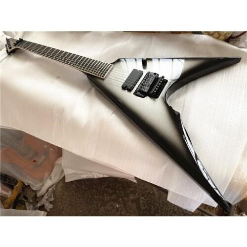 Custom edition Silver burst 7-string special-shaped electric guitar, ebony fingerboard black accessories free shipping