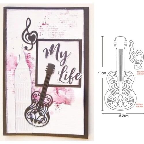 Guitar Notes Frame metal cutting dies cut dies Scrapbooking Diy craft paper knife mould blade punch stencils dies Embossing Dies