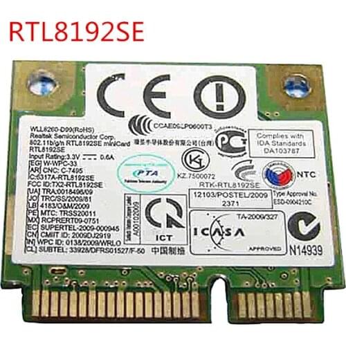 REALTEK RTL8192SE 802.11b/g/n 300Mpbs Mini Pci-e Wifi Wireless Card Laptop internal 300M wlan network Wi-Fi adapter