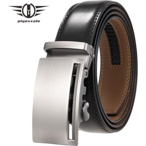 Brand Black Automatic Buckle Leather Luxury Men Belt Male Alloy Buckle Belts for Men Ceinture Homme Cinto Masculino B440