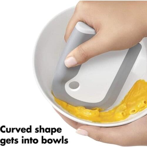 Practical Dishwashing Silicone Scraper Dishes Bowl Squeegee Food Oil Cleaning Spatula Scraper Kitchen Tableware Cleaning Tool