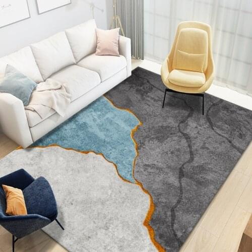 Modern Geometric Large Carpets for Living Room Floor Parlor Mat Washable Modern Big Area Rugs for Bedroom Bath Kichen Home Decor