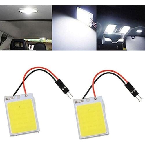 HID DC 12V White 24COB LED Panel Light Bulb Bright Car Interior Trunk Inner Dome Lamp