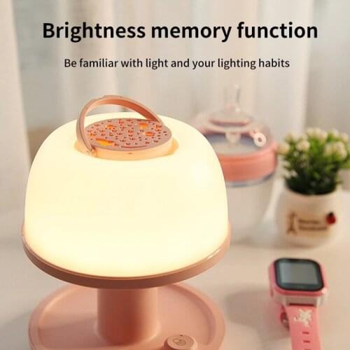 LED Portable Night Light Baby Star Projector USB Charging Bedroom Bedside Lamp Children Gift Space Creative Cute Room Decoration