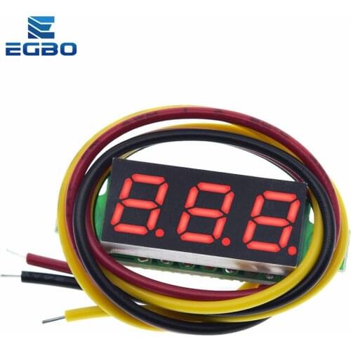 Three line precision DC digital voltmeter head LED digital voltmeter DC4.5V-30V 0.28 Inch Mini Digital Voltmeter 0-100V