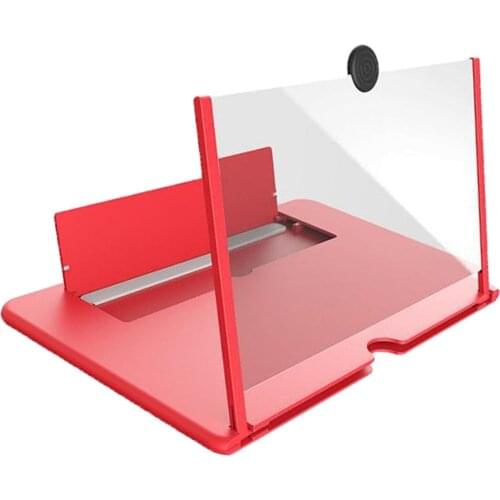 Universal Folding 3D 12" Screen Magnifier Phone Stand Bracket Holder with Screen Amplifier for Movies Videos Gaming