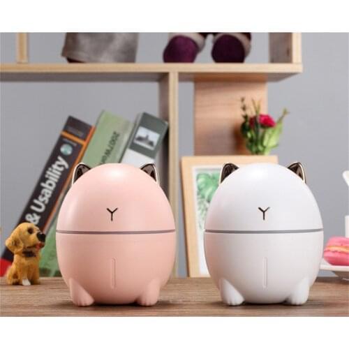 Airfreshner Bathroom USB Air Humidifier Desktop Cute Cat Water Mist Diffuser Night Light Moisture diffuseur parfum difusor de