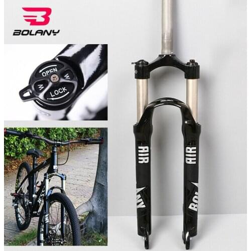 BOLANY Suspension Fork MTB Air/mechanical 26'' 27.5'' 29'' Bicycle Forks 1-1/8'' 100mm Travel Preload Adjust QR Fork Bike Parts