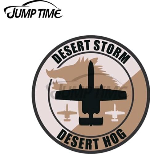 Jump Time 13 x 13cm For A-10 Warthog Desert Storm Vinyl JDM Car Stickers Bumper Trunk Truck Graphics Waterproof Military Decal