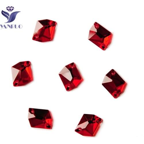 YANRUO 3265 Cosmic Light Siam Flat Back Glass Sew On Rhinestones Stones And Crystal Loose Strass For Garment Accessories