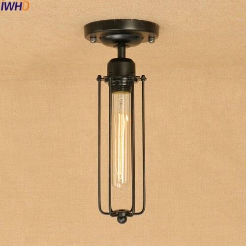 IWHD Edison Loft Style Iron Vintage Ceiling Light Fixtures Industrial Ceiling Lamps Antique Home Lighting Lustres De Sala
