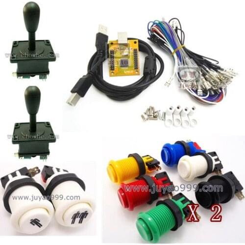 1 kit for Arcade to USB controller 2 player MAME Multicade Keyboard Encoder with Amcrican style joystick button