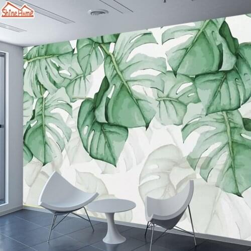 3d Photo Wallpapers Wall Papers Home Decor Wallpaper for Living Room Walls Murals Rolls Contact Peel and Stick Rainforest Leaf